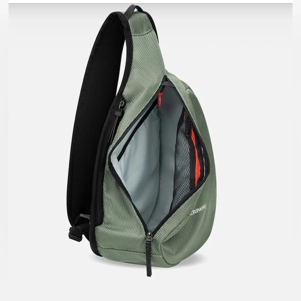 Sherpani Esprit AT Sage Green and Black Crossbody Sling Bag - Picture 3 of 9